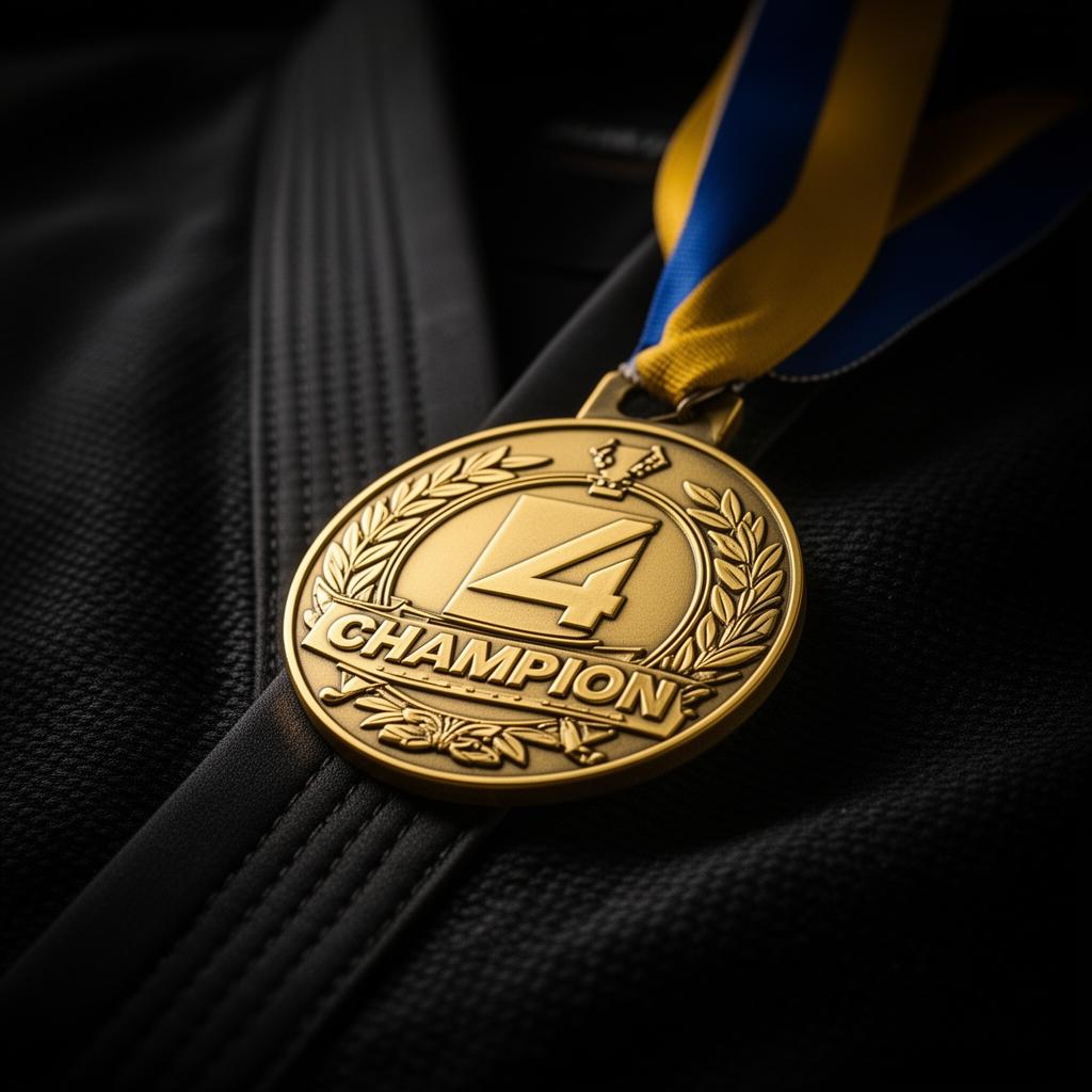 Gold championship medal